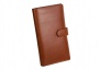 Бумажник с карманами для купюр, монет, карт и бумаг, коричневый