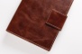 Ежедневник кожаный формата А5, коричневого цвета. Гибкая обложка. Блок на кольцевом механизме