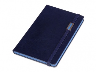Ежедневник А5 в твердой обложке с резинкой R014 (темно синий)