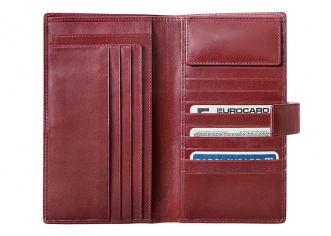 Бумажник для путешествий с отделением для паспорта, красный