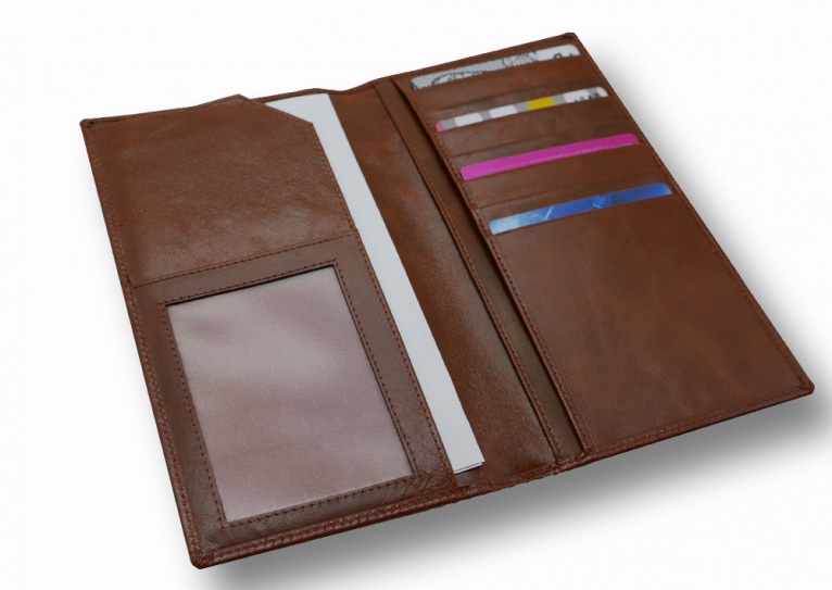 Бумажник для путешествий 10411 (кожа «Кранчи», цвет — коричневый)