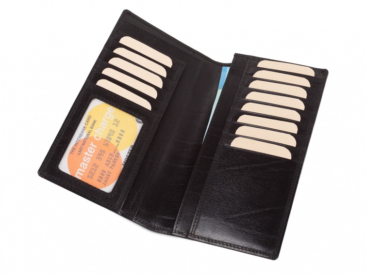 Бумажник кожаный компактный 180х100 мм 10513-01