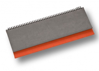 Планинг настольный, XL. Размер в готовом виде 410х160 мм, материалы Dumbo 4882 / Vivella 4147 (серый/оранжевый)