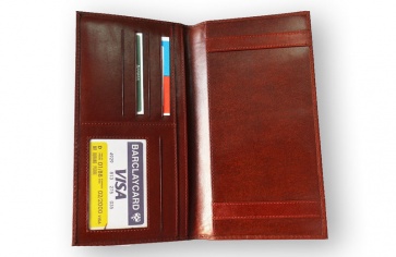 Бумажник дорожный (Цвет: Бордовый)