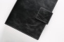 Ежедневник кожаный формата А5, черного цвета. Гибкая обложка. Блок на кольцевом механизме