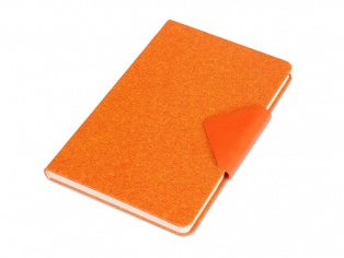 Ежедневик А5 с треугольным хлястиком на скрытом магните SH/30 (оранжевый)