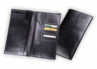 Бумажник для путешествий 120х230, черный с верхним доступом